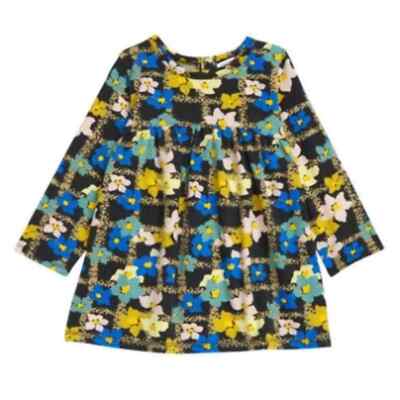 Nordstrom Babies CristinaMartinez Graphic Dress Black Windowpane