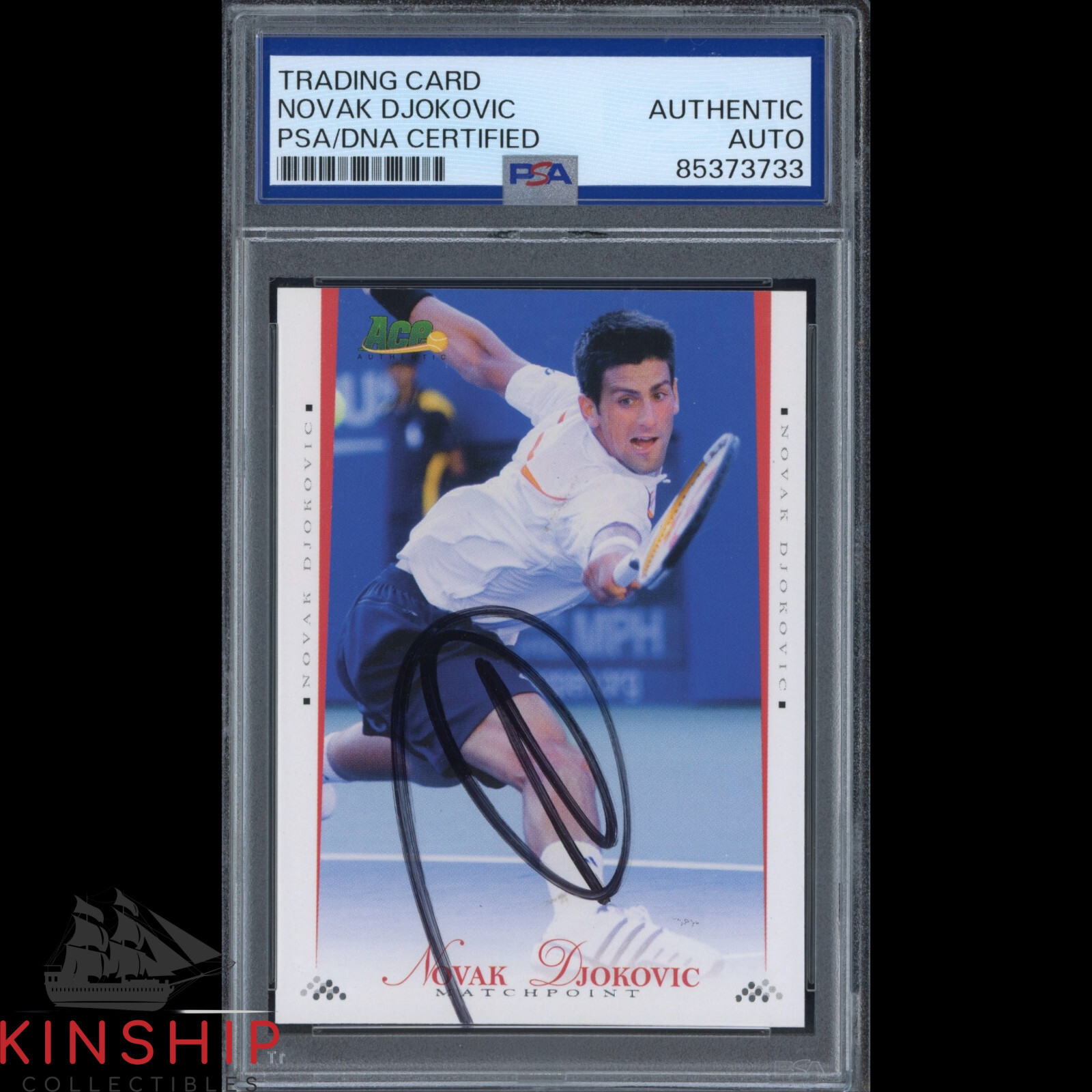 Novak Djokovic signed 2008 Ace Authentic Card PSA DNA Slabbed Tennis Auto C3597