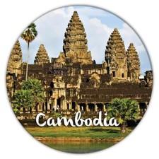 Gift Coaster : CAMBODIA ANGKOR WAT Cambodian Pride Flag Country Souvenir Temple