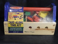 Melissa  Doug Take-Along Tool Kit with 24 Wooden Pieces - NIP