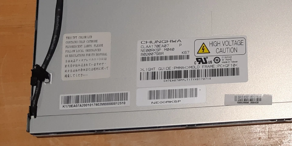Chunghwa CLAA170EA 07P 17 Inch LCD Screen Panel Tested USED Free Postage - Image 4 of 4