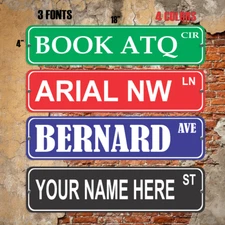 Custom indoor/outdoor aluminum street sign/door plaque 4x18