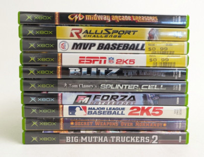 Lot of 10 Video Games For Original XBOX ~ Forza Blitz Splinter Cell ESPN 2K5