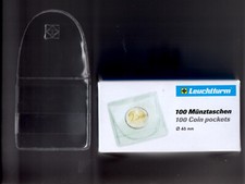 LEUCHTTURM  M&Uuml;NZTASCHEN  M&Uuml;NZEN-TASCHEN 100 ST&Uuml;CK 46 MM
