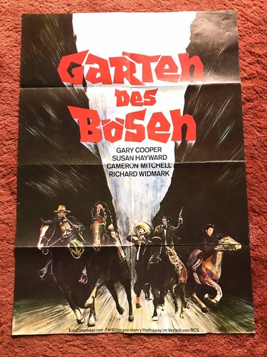 Garten des Bösen Kinoplakat Poster A1, Gary Cooper, Hayward, Widmark