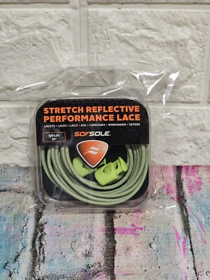 Sof Sohle Stretch reflektierende Performance Schnürsenkel 96 cm 38'' UVP 7,43£ gelb