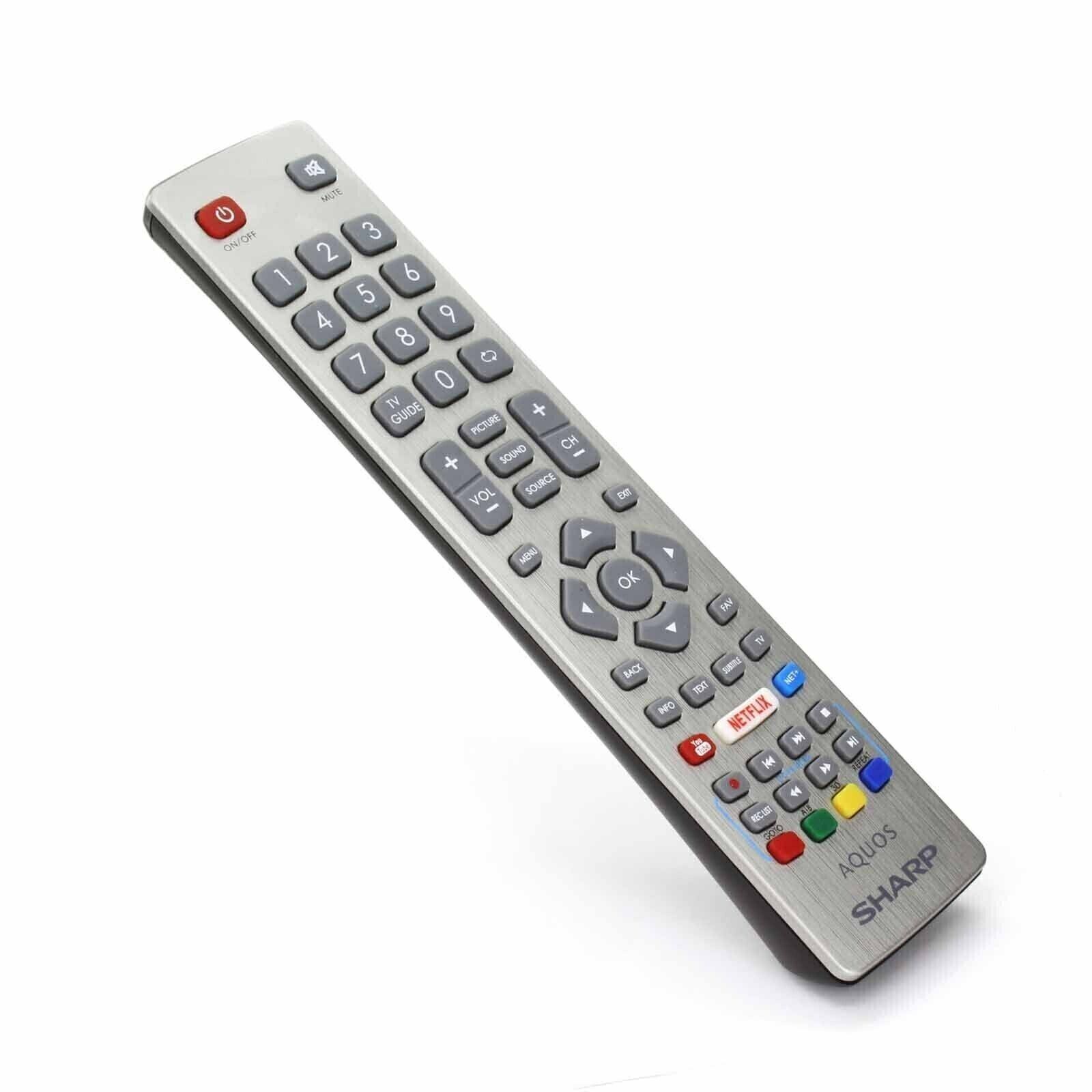 Genuine Sharp Aquos Smart TV Remote Control with NETFLIX YouTube and 3D