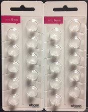 2 Packs Oticon 6mm Rite Open Domes. 10 Domes/pack, 20 Domes Total.
