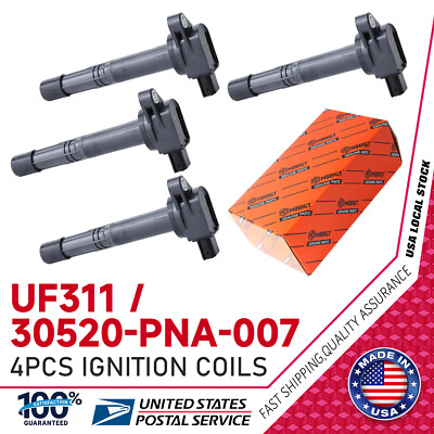 Set of 4 Ignition Coils for Honda Element Civic Accord CR-V UF311 30520-PNA-007