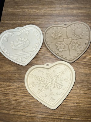 Vintage HTF Shortbread Heart Cookie Mold Lot of 3 Pampered Chef Plus 2 Others