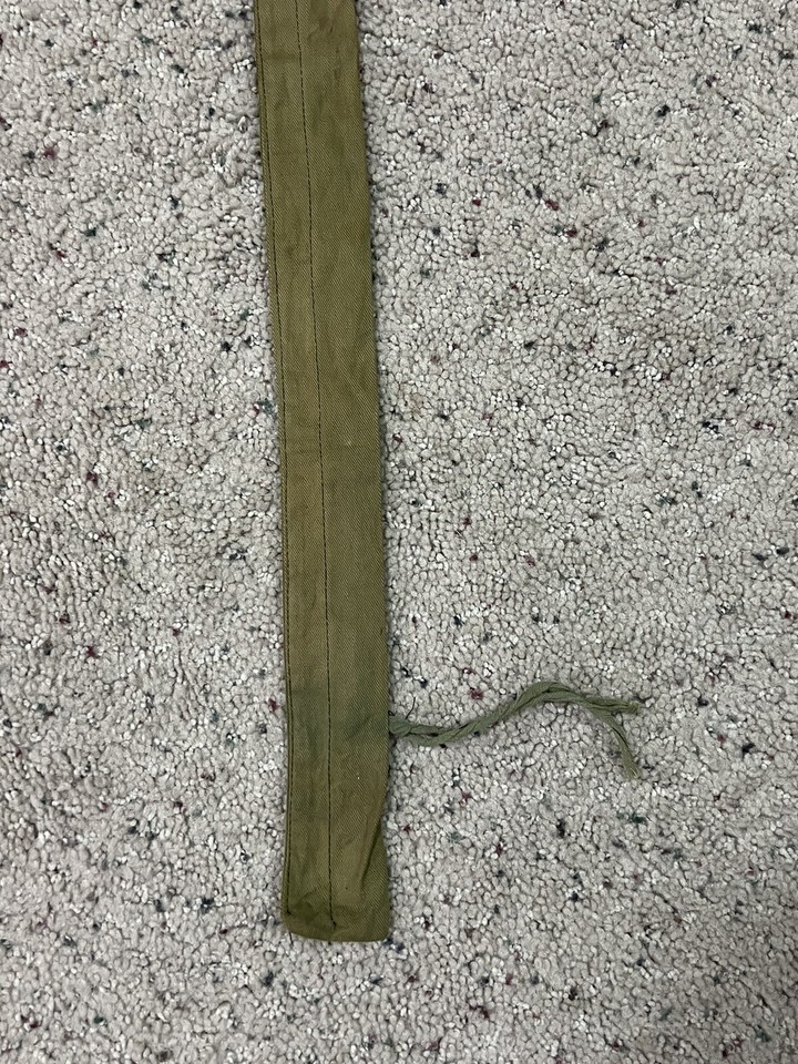 Vintage Bristol Steel Fishing Rods Green Canvas Rod Sleeve Sock (Sock