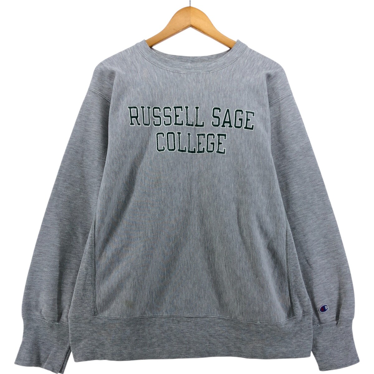 80s USA トリコタグ Champion reverse weave gre Champion 80s Tricot Tag Reverse Weave Plain Gray Sweatshirt