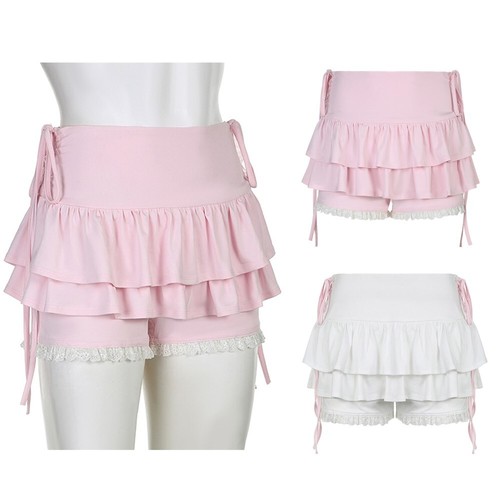 Womens Short Pants Contrast Bloomers Street Look Shorts Anime Lovers Clubwear - Bild 2 von 41