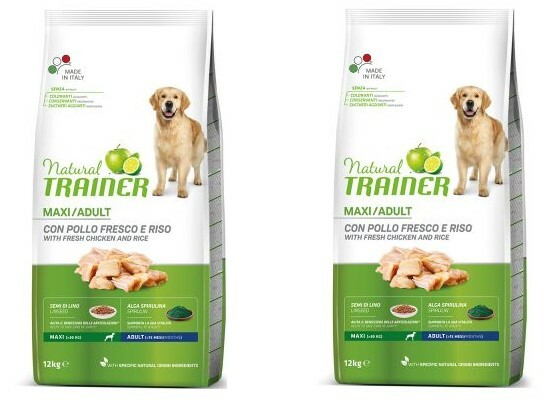 OFFERTA 2 SACCHI Trainer Natural Adult Maxi Pollo 12 Kg - Crocchette...