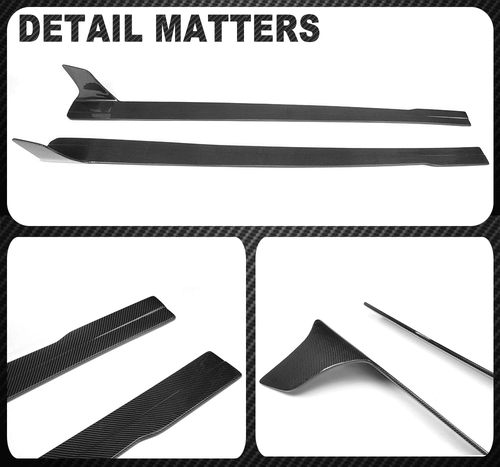 Carbon Seitenschweller Side Skirts Spoiler Lippe Passt für Audi R8 V8 2008-2015 - Picture 14 of 14