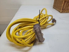 intertek yellow outdoor extension cord three plug 25ft. / r1 t23