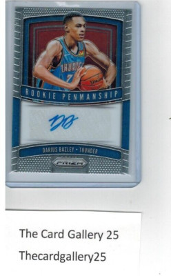 2019-20 Panini Prizm Rookie Penmanship Darius Bazley #RP-DBZ Rookie Auto RC   