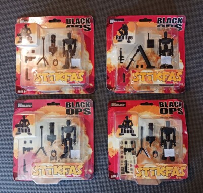 Stikfas Black Ops Rhino & Red Eye Military Figure Lot | eBay
