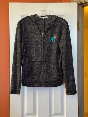 Quiet Storm Size S Gray Full Zip Hoodie Quiet Storm Logo on front  EUC