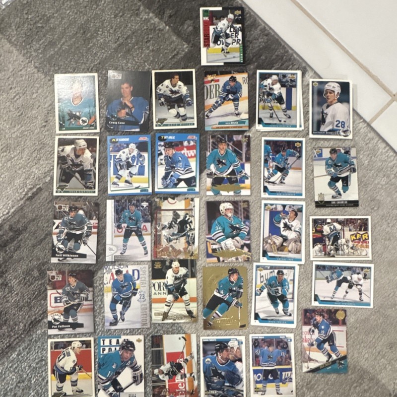 San Jose Sharks Hockey Card Lot (40+) 1990s Upper Deck Score Pro Set NHL Vintage