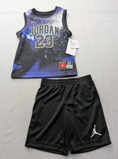 New Set Nike Air Jordan Kids Boys Size 5 4-5yrs Jersey  Shorts Set GALAXY