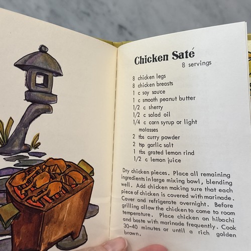 Vintage Japanese Hibachi Party cookbook Kaufman International Party Series 1971 - Foto 8 di 9