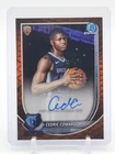 CEDRIC COWARD 2025-26 BOWMAN CHROME ROOKIE ORANGE REPTILIAN AUTO /25 Q6529