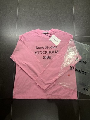 Acne Studios Stockholm 1996 Unisex Pink Long Sleeve T-shirt Top in Small