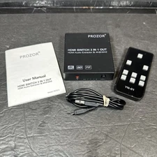 PROZOR HDMI Switch - 3 In 1 Out HDMI Audio Extractor & 4K@30/60 HZ