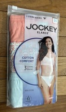 Jockey Women's Size 5 or Small Elance String Bikini 3 Pack 100 Cotton Comfort