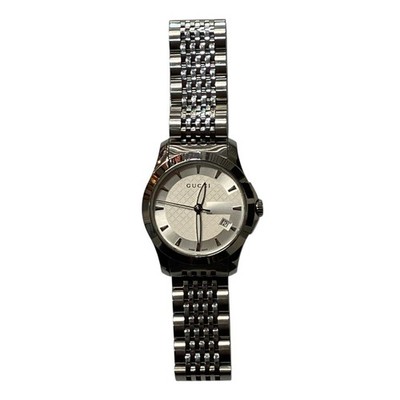 Gucci G-Timeless Uhr Silber Unisex Quarz aus Japan
