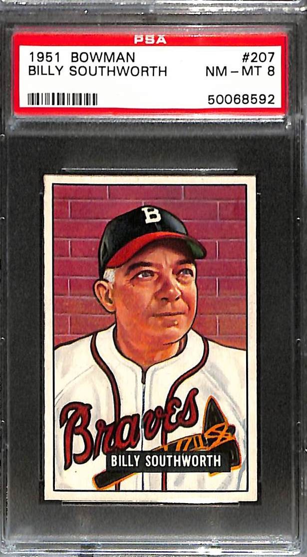 1951 Bowman #207 Billy Southworth PSA 8 NM-MT 50068592