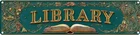 Vintage Tin Library Sign Retro Metal Sign for Home Library - Multi-Purpose Metal