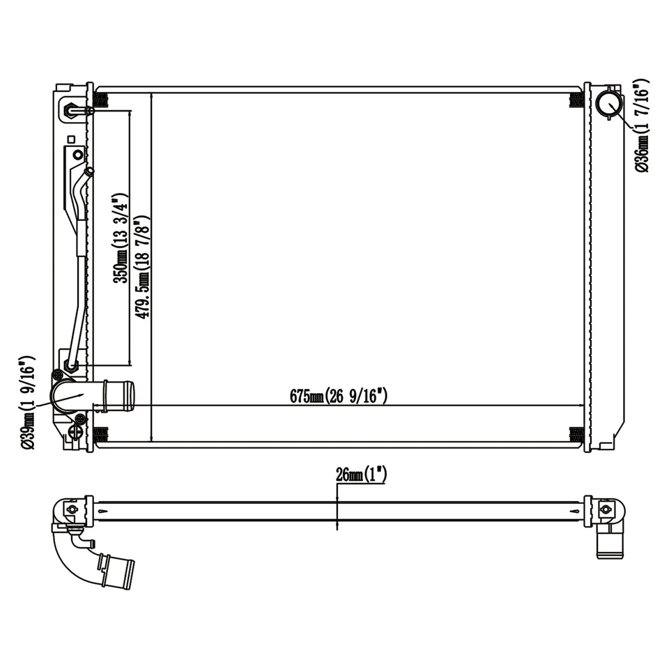 Radiator Fit for 2005 2006 Toyota Sienna CE LE XLE Limited Mini V6 3.3L 2925 - Image 3 of 4