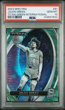 PSA 10 2023-24 Panini Spectra - Titan Jalen Green International Green Prizm /75