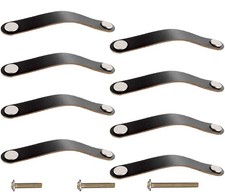 Esreake 8 Pack 200Mm Lengthened Soft Genuine Leather Drawer Pulls