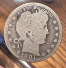 1901 O Barber Quarter