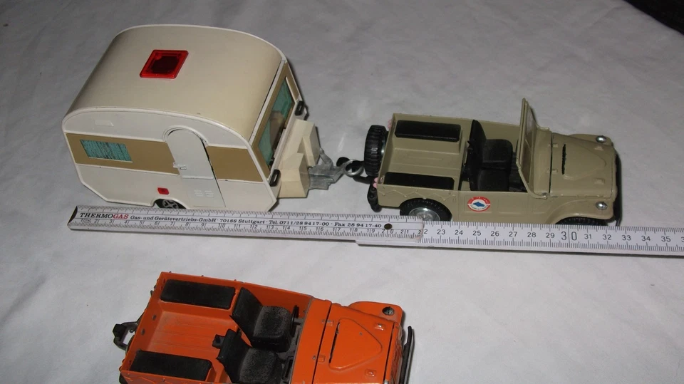 Modellautos 2 x Fiat Campagnola , mit Wohnwagen , Super selten ! 1:25 - Bild 2 von 4