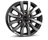 1X Borbet Design CW6 Mistral Anthracite Glossy Polished 6.5Jx16 6X130 ET54