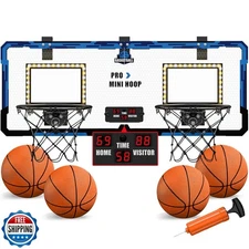 HYES 2 Player Basketball Game, Dual Shot Over The Door Mini Baske