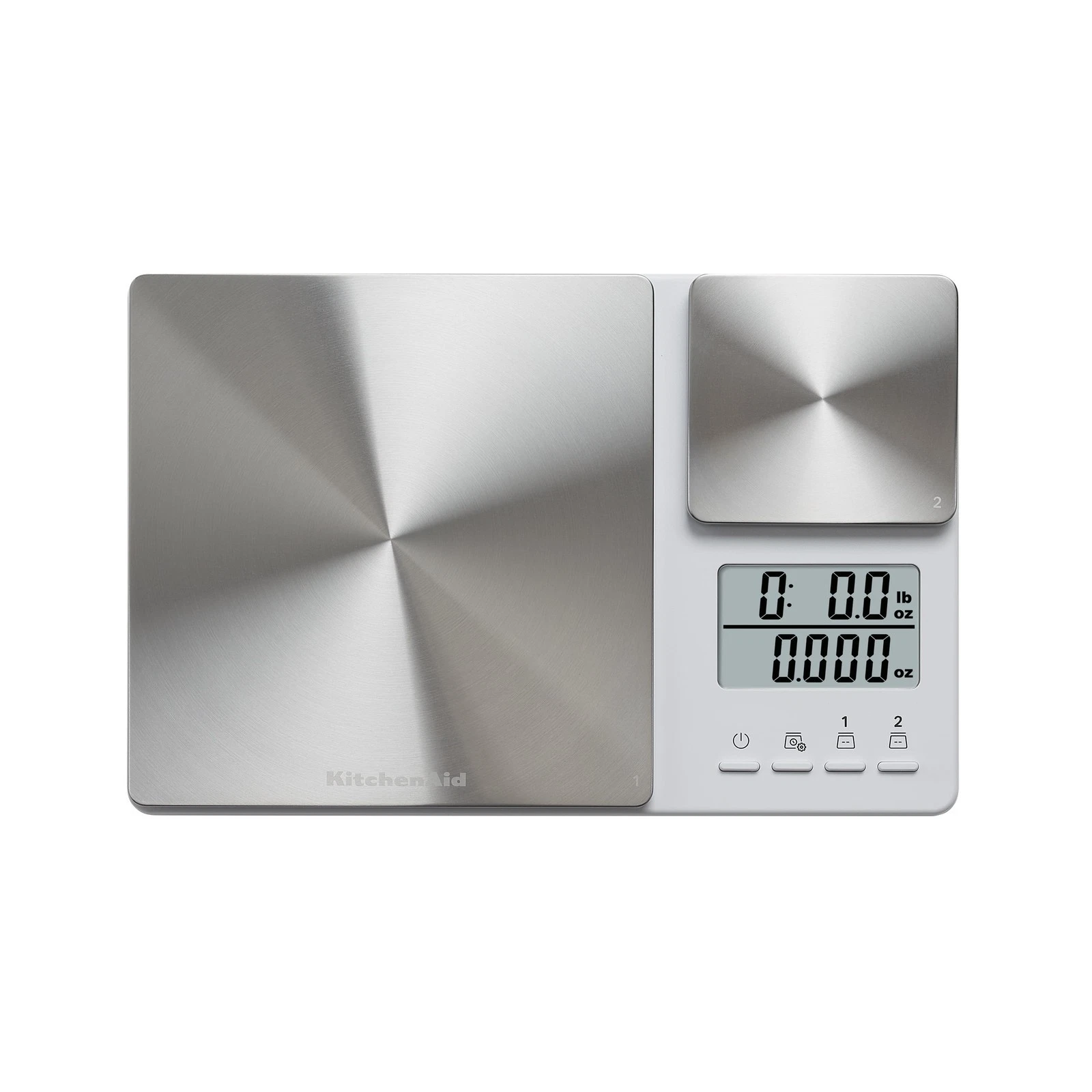 Dual Platform Digital Kitchen Scale 11 lb & 16oz Capacity White
