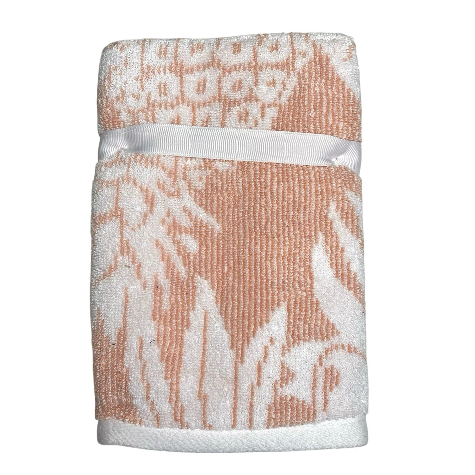 Tommy Bahama Juego de 2 Toallas Dedo Naranja Coral y Blanco Tropical Floral NUEVO Foto 2 de 4