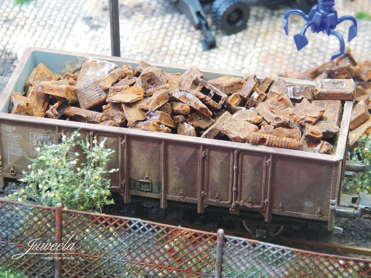 Juweela H0 28187 Industrial Scrap Rusty Real Rust Scrap 75g 1:87