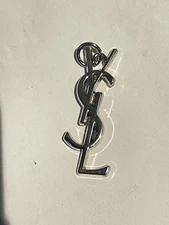 YSL Charm Zipper Pull  Silver  35mm