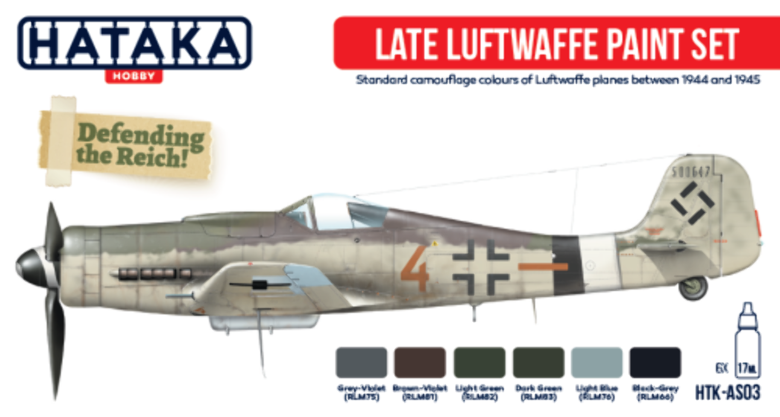 Hataka HTK-AS03 Late Luftwaffe Paint Set WWII