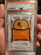 PSA 9 2024 National Treasures Joe Milton III BLUE ROOKIE PATCH AUTO /49🔥POP 1🔥