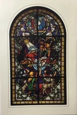 Marcel Schurman- Christmas- Stained Glass Window- Printed On Acetate-Switzerland