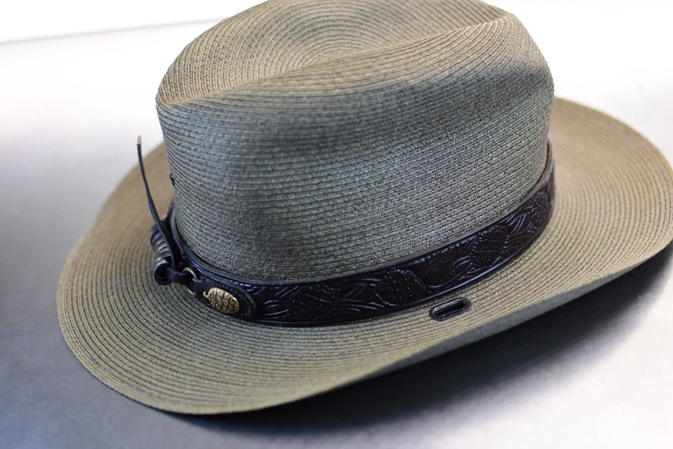 Sombrero de Paja Campaña Guardabosques Servicio de Parques Nacionales Stratton USNPS de Colección 6 5/8 Foto 3 de 4