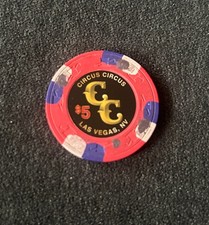 Circus Circus Casino * 5$ Poker Chip Jeton * Las Vegas * Strip * Boulevard