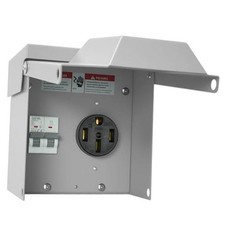 Temporary Electrical Power Outlet Panel Weatherproof RV 50Amps Breaker